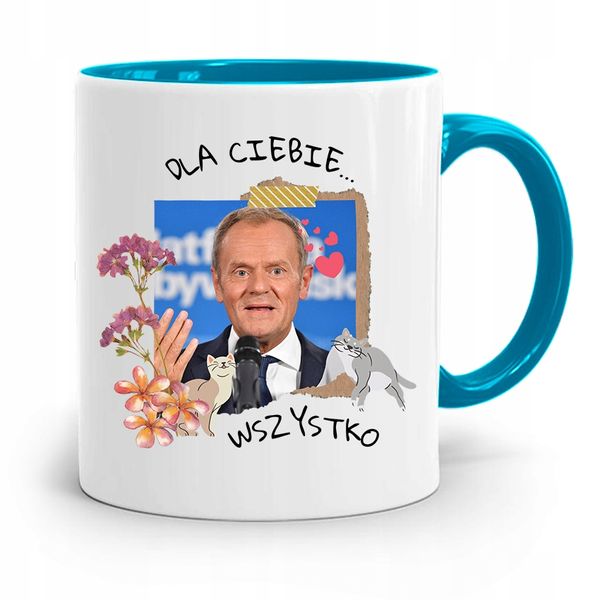 Kubek Błękitny Donald Tusk Po Platforma Prezent zdjęcie 1