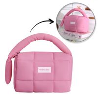 kosmetyczka damska pikowana kuferek z rączką 18,5 x 12,5 x 13 cm ks140r