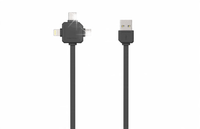 Kabel 3w1 1,5m iPhone Lightning +USB-C TypC +micro