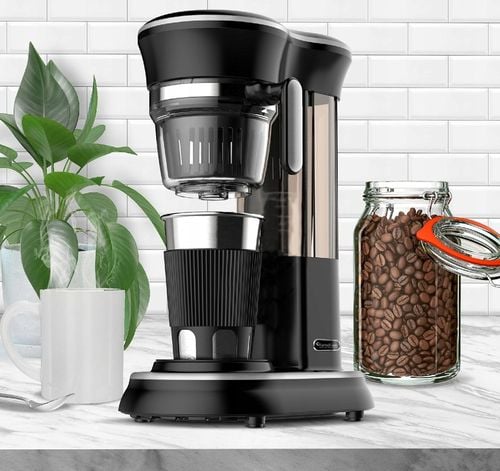 PRZELEWOWY EKSPRES DO KAWY Z MŁYNKIEM DO MIELENIA + KUBEK TERMICZNY GO na Arena.pl