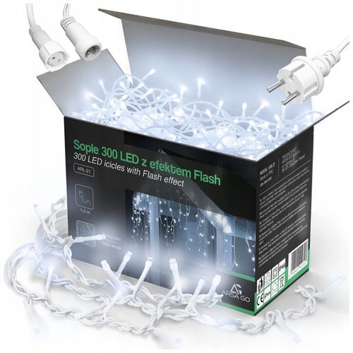 SOPLE LED 300 LAMPKI ZIMNE WISZĄCE 13,5M ZEWNĘTRZNE WEWNĘTRZNE EFEKT FLASH na Arena.pl