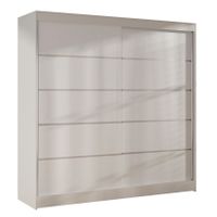 Szafa przesuwna Basti IV 200cm - garderoba - BIAŁY