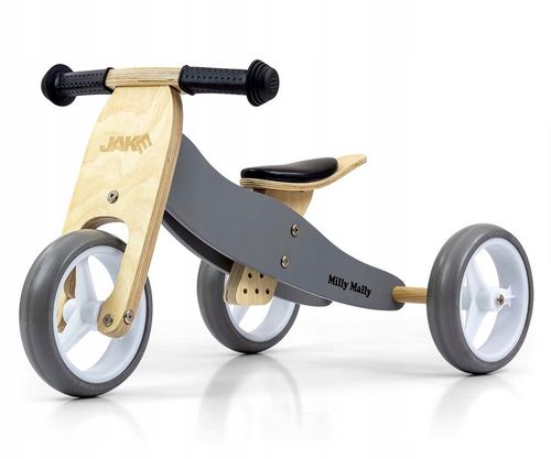 JAKE ROWER DREWNO BIEGOWY 2-3 KOŁA 3W1 GRAY GRAFIT POJAZD LEKKI ROŚNIE 12M+ na Arena.pl