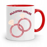 Dla Jubilera Kubek Czerwony Najlepszy Jubiler Z Nadrukiem Ze Zdjęciem