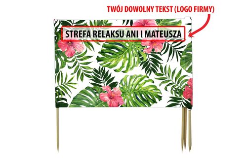 PARAWAN PLAŻOWY Różowe kwiaty z indywidualnym napisem 8 PANELI 75.8 na Arena.pl