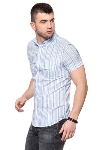 KOSZULA MĘSKA KRÓTKI RĘKAW WRANGLER SS 1PKT BUTTON-DOWN SAPPHIRE BLUE W5944NQBT S na Arena.pl
