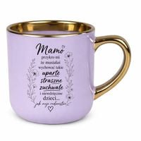 PREZENT DZIEŃ MATKI Mamo, przykro mi - kubek elegancki na prezent Fioletowy