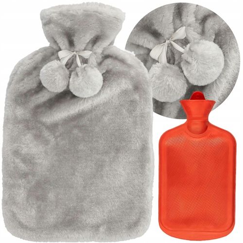 Duży Termofor Gumowy w Pokrowcu Ogrzewacz Pluszowy w Sweterku na Wodę XXL na Arena.pl