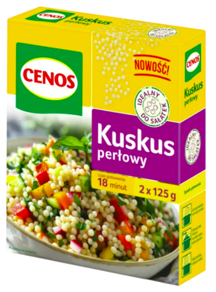 CENOS KASZA KUSKUS PERŁOWA 2x125G KARTONIK zdjęcie 1