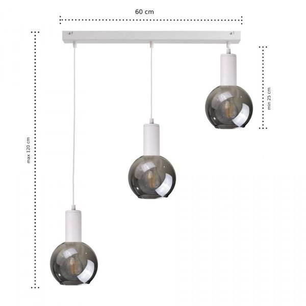 Lampa wisząca 3xE27 SUPRA WHITE zdjęcie 3