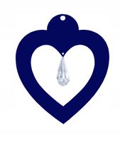 Z16a Zawieszka ozdoba ażur serce kryształ granat