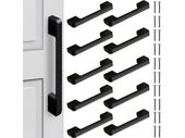 10x uchwyt meblowy czarny do szaf komód drzwi nowoczesne loft 10szt