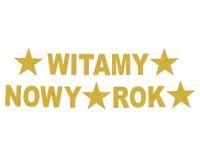 Baner sylwestrowy Witamy Nowy Rok, 22 x 390cm sylwester nowy rok
