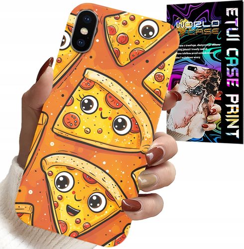 ETUI DO IPHONE XS MAX - SŁODKIE UŚMIECHNIĘTE PIZZE CASE + SZKŁO na Arena.pl