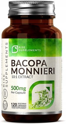 Bacopa Monnieri 120 Kapsułek po 500mg Rise Supplements na Arena.pl