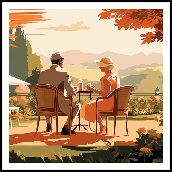 Plakat 100x100cm Retro Randka zdjęcie 3