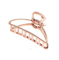 Klamra do włosów elegancka spinka klasyczna solidny zacisk metalowa różowa