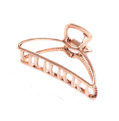 Klamra do włosów elegancka spinka klasyczna solidny zacisk metalowa różowa