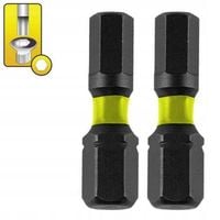 końcówki wkrętakowe udarowe hex h5x25mm, 2szt blister