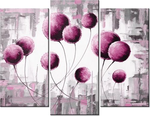 70 90CM OBRAZ 3 ELEM ABSTRAKCYJNE DMUCHAWCE FUKSJI ŚCIENNY DRUK PŁÓTNO na Arena.pl