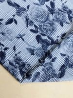 Róże Na Kratce - Dzianina dresowa - 210g/m2