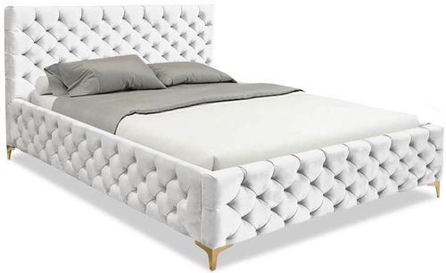 Eleganckie Łóżko Pikowane Nemo 120x200 Jasno Szary na Arena.pl