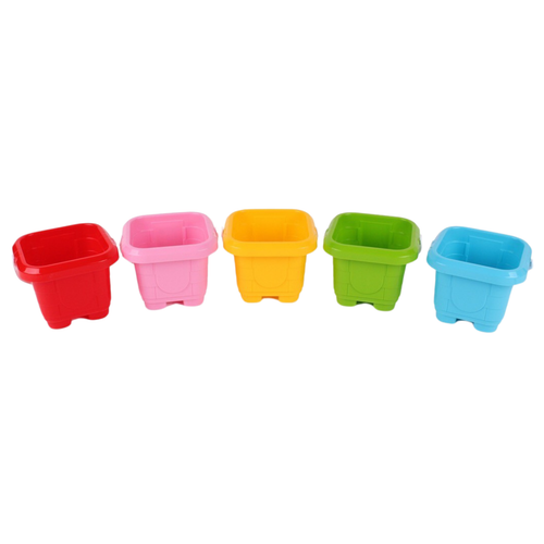 Wiaderko Kolorowe Do Piasku Budowanie Zamków Wygodny Uchwyt Plaża Wakacje na Arena.pl