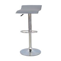 Hoker krzesło obrotowe chromowane z regulacją i podnóżkiem szary 707 G AL