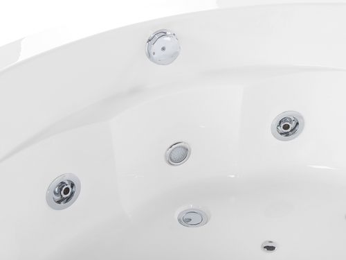 Wanna narożna LED z hydromasażem biała MONACO na Arena.pl