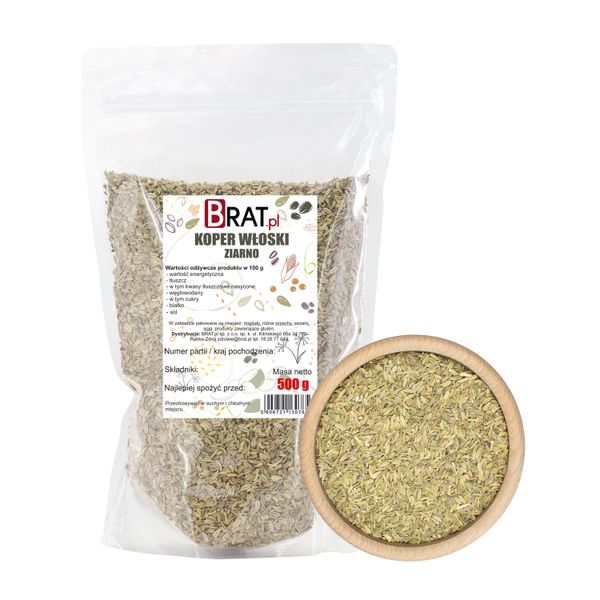 Koper włoski ziarno 500g zdjęcie 1