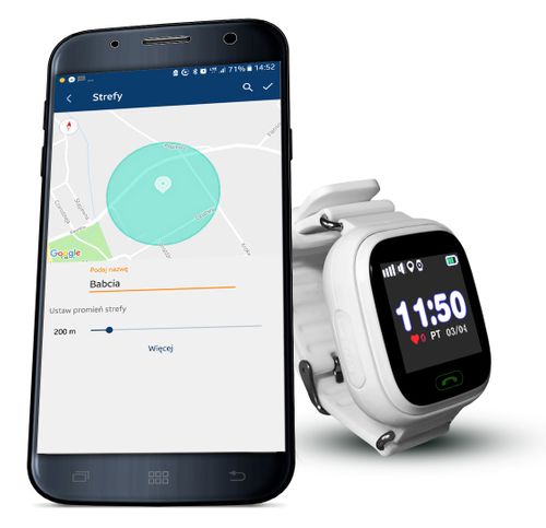 Smartwatch dla dzieci CALMEAN Touch, biały na Arena.pl
