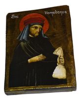 Ikona Święty Homobonus patron kupców biznesmenów przedsiębiorców