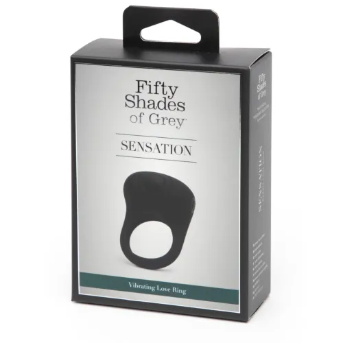 fifty shades of grey sensation - silikonowy pierścień wibrujący usb, czarny na Arena.pl