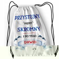 Plecak Dla Dawida Sportowy Szkolny Worek Torba Z Nadrukiem Ze Zdjęciem
