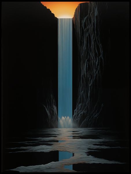 Plakat 75x100cm Wodospad Światła zdjęcie 2