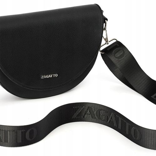 Torebka damska ekoskóra półksiężyc półokrągła crossbody pasek ZAGATTO na Arena.pl