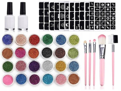 Tatuaże Brokatowe dla Dzieci Zmywalne Zestaw XXL 120 szablonów + GRATIS ! na Arena.pl