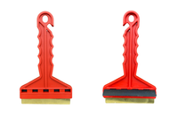 Skrobaczka do szyb z mosiężną krawędzią MURSKA IZS4 FROST - czerwona