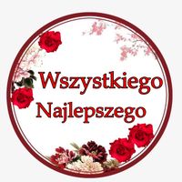 Opłatek na tort Urodziny 18 30 40 50 60 Ramka Kwiaty Tekst Gratis