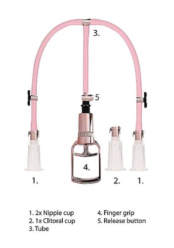 clitoral & nipple pump set medium - rose gold na Arena.pl