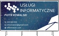 BANER REKLAMOWY 200x100 cm duży wybór różne wzory USŁUGI INFORMATYCZNE