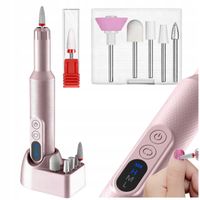 FREZARKA DO PAZNOKCI BEZPRZEWODOWA MANICURE PEDICURE PROFESJONALNA ZESTAW