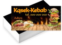 Wizytówki firmowe PROJEKT GRATIS 1000 sztuk KEBAB FAST-FOOD HAMBURGER