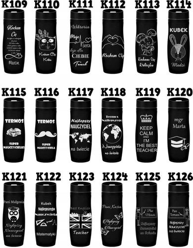 KUBEK TERMICZNY Z Grawerem URODZINY 18-99 PREZENT DLA NAUCZYCIELA na Arena.pl