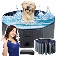 Basen Ogrodowy Kojec dla PSA ZWIERZĄT dla DZIECI Składany Wytrzymały 100x30