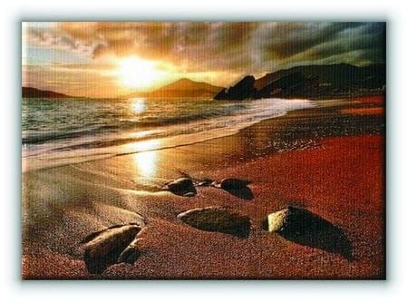 Rafailovichi Beach - Obraz na płótnie 80x60 cm na Arena.pl