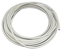 Wąż hamulcowy teflonowy PTFE+PVC  1/8" DN3,2mm, oplot stalowy kolor BIAŁY