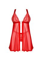 koronkowe babydoll i stringi elianes obsessive czerwone xs/s