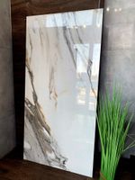 Gres poler marmur Calacatta Gold Złoto 120x60 g.II