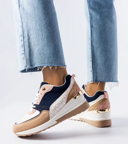 Beżowo-granatowe sneakersy Mireault 36 na Arena.pl